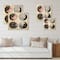 Designart - Moon Phases With Stars and Sky - Bohemian & Eclectic Print on Natural Pine Wood